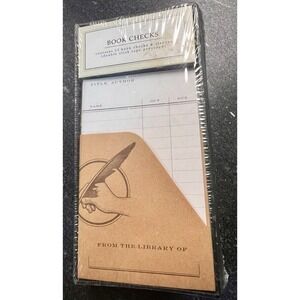 New In Box Barnes & Noble Set Of 12 Book Checks In Sleeves For Personal Library